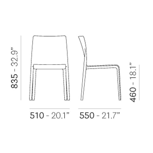 Volt 673 Dining Chair by Pedrali