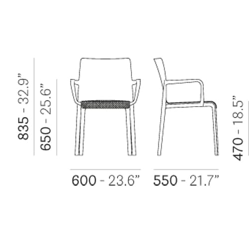 Volt 674 2 Dining Chair by Pedrali