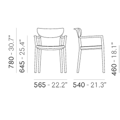 Tivoli 2805 Armchair by Pedrali