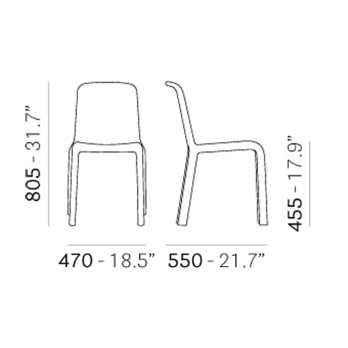 Snow 300 Dining Chair by Pedrali