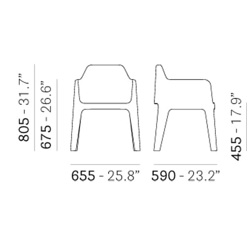 Plus 630 Armchair by Pedrali