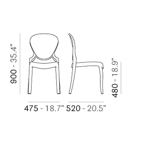 Queen 650 Dining Chair by Pedrali