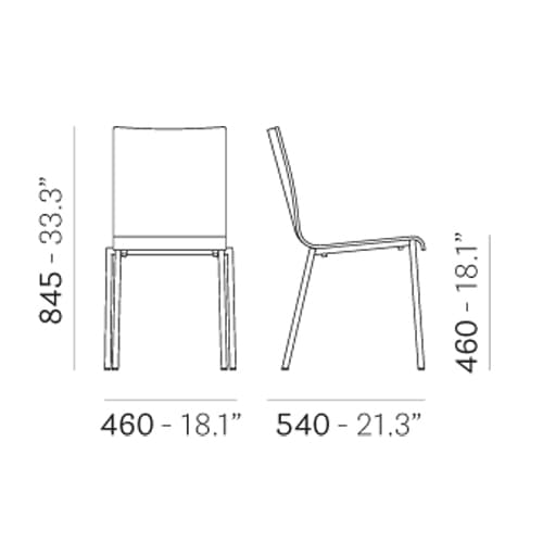 Kuadra 1321 Dining Chair by Pedrali