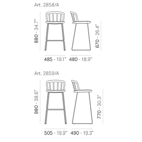 Nym 2859 A Bar Stool by Pedrali