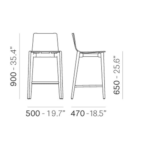 Malmo 232 Bar Stool by Pedrali