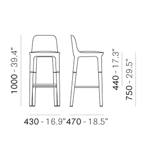 Ester 698 Bar Stool by Pedrali