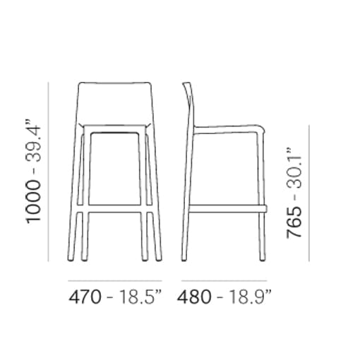 Volt 678 Bar Stool by Pedrali