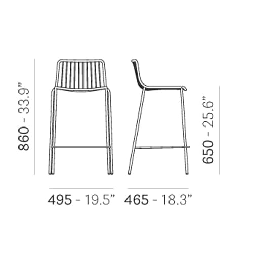 Nolita 3657 Bar Stool by Pedrali