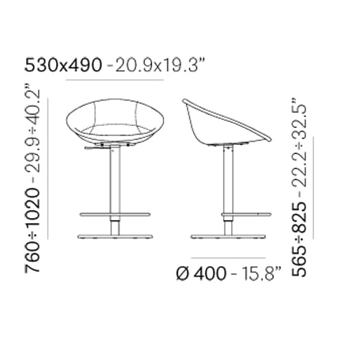 Gliss 980 Bar Stool by Pedrali