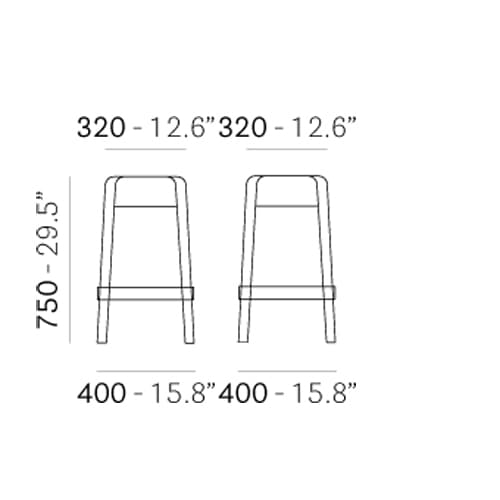 Rubik 580 Bar Stool by Pedrali