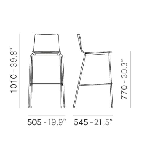 Inga Plywood 5617 Bar Stool by Pedrali