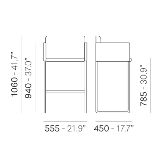 Box 747 Bar Stool by Pedrali