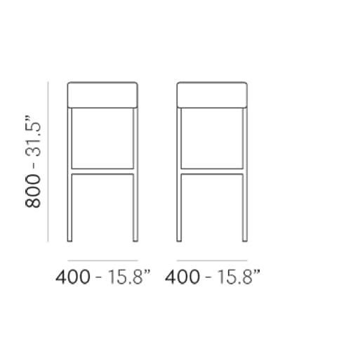 Cube Xl 1451 Bar Stool by Pedrali