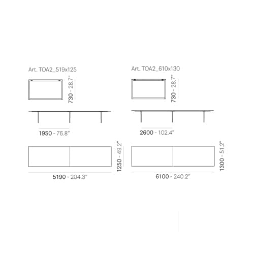 Toa Toa2 Office Desk by Pedrali