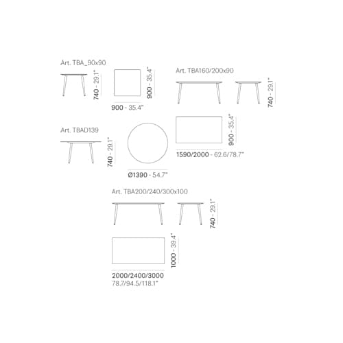 Babila Tba Dining Table by Pedrali