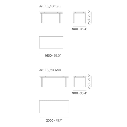 Space Ts Dining Table by Pedrali