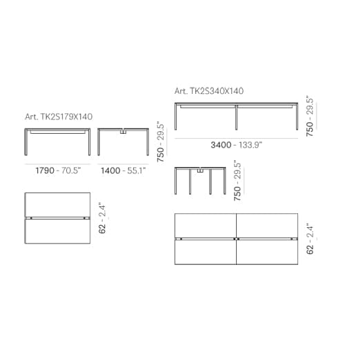 Kuadro Office Desk by Pedrali