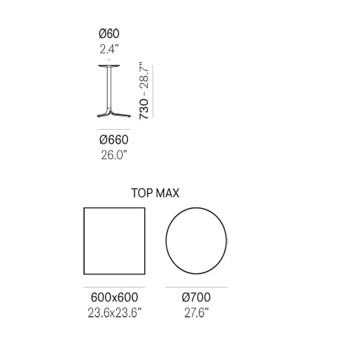 Fluxo 5460 Side Table by Pedrali