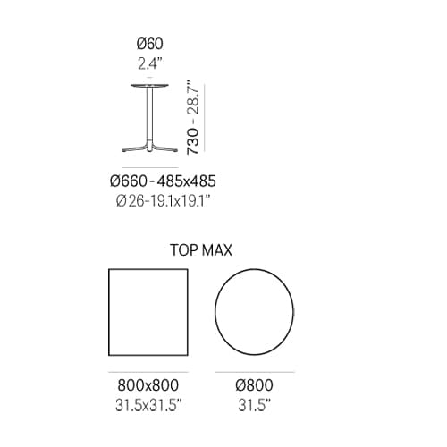 Fluxo 5465 Side Table by Pedrali