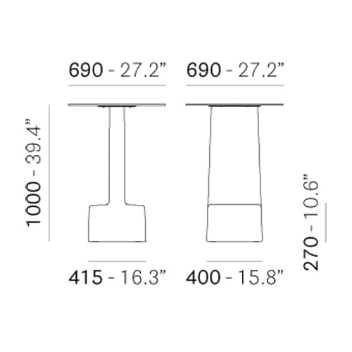 Serif 861 Side Table by Pedrali