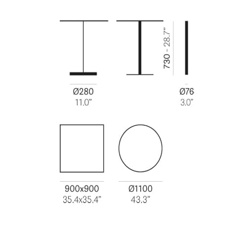 Permanent 4731 Coffee Table by Pedrali