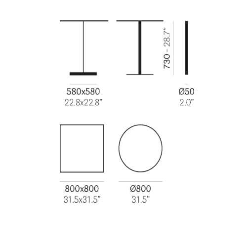 Plastic X 4740 Coffee Table by Pedrali