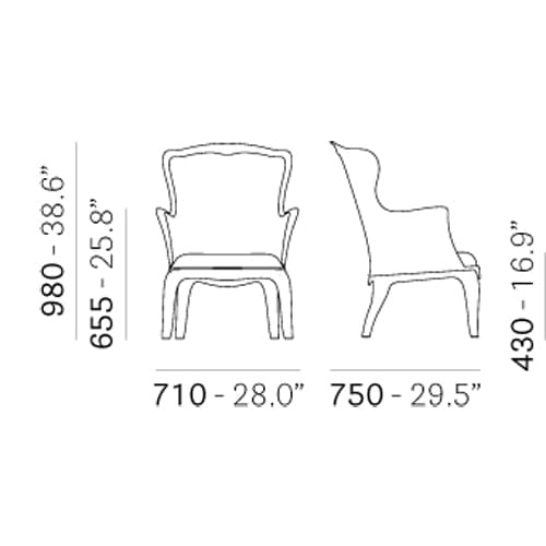 Pasha 660 Armchair by Pedrali