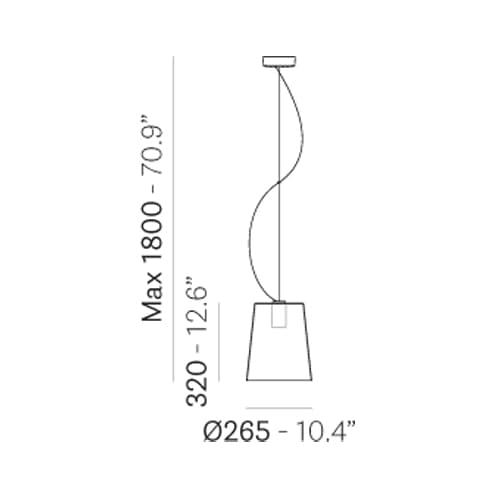 L001S A Suspension Lamp by Pedrali