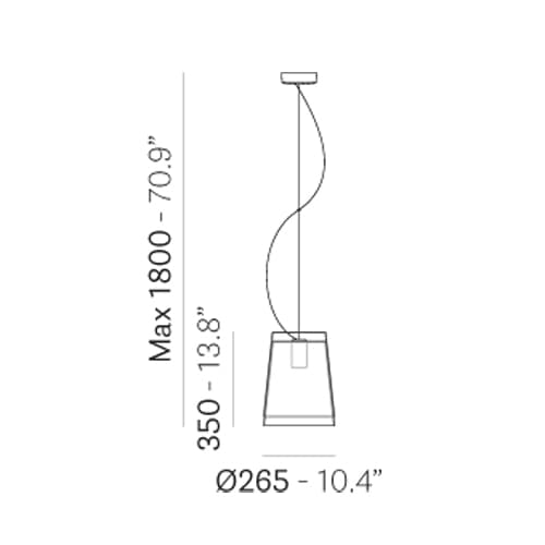 L001S Aa Suspension Lamp by Pedrali