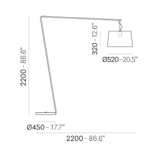 L001T B Floor Lamp by Pedrali