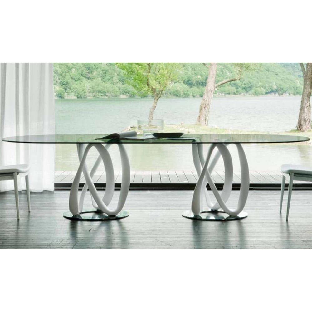 Infinity Elliptical 2 Base C Dining Table by Porada