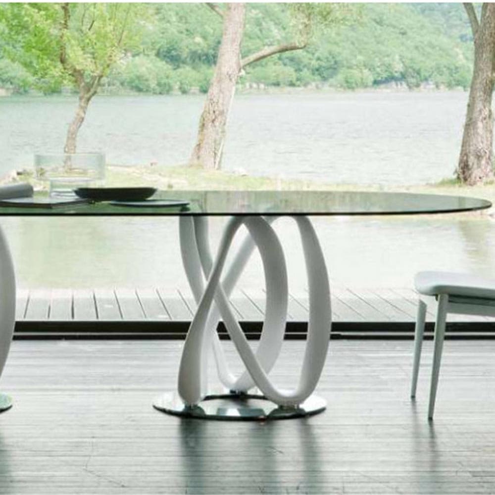 Infinity Elliptical 2 Base C Dining Table by Porada