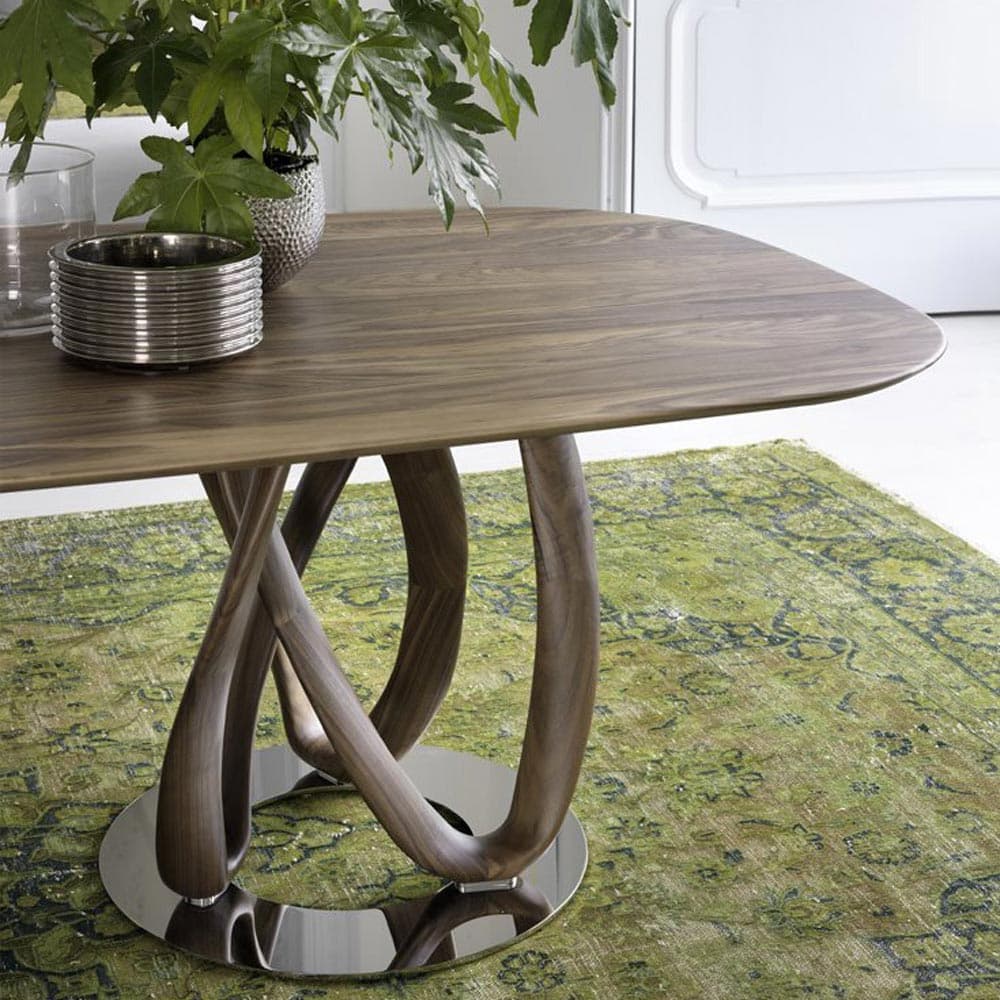 Infinity Oval 1 Base L Dining Table by Porada