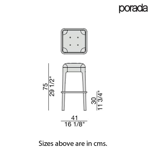 Webby Bar Stool by Porada