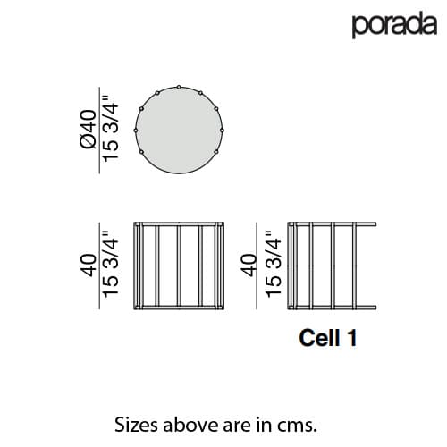 Cell Side Table by Porada