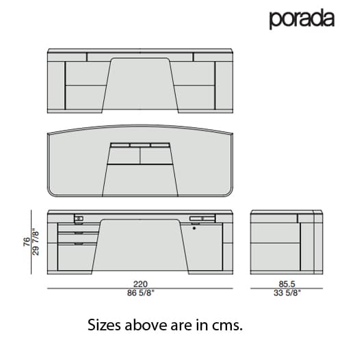 Flavio Office Desk by Porada