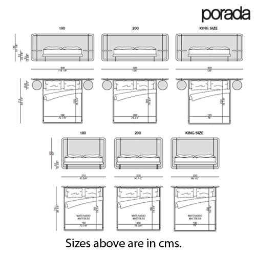 Killian 130 Double Bed by Porada