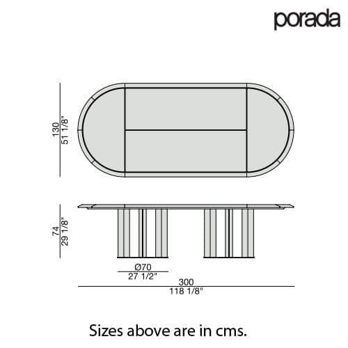 Thayl Oval Dining Table by Porada