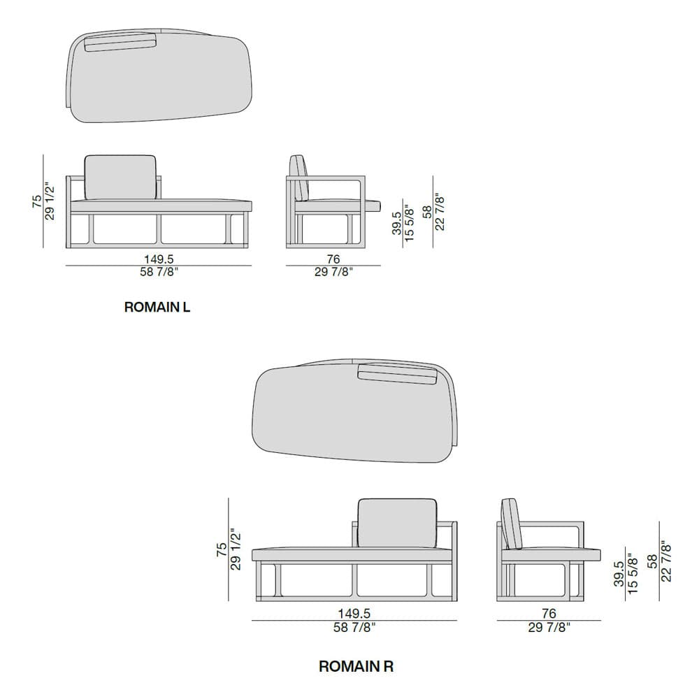 Romain Sofa by Porada