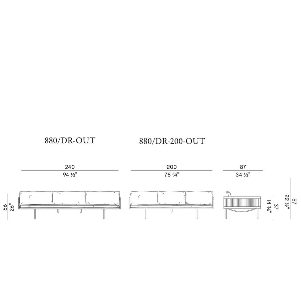 Loom 880 Dr 200 Outdoor Sofa By FCI London