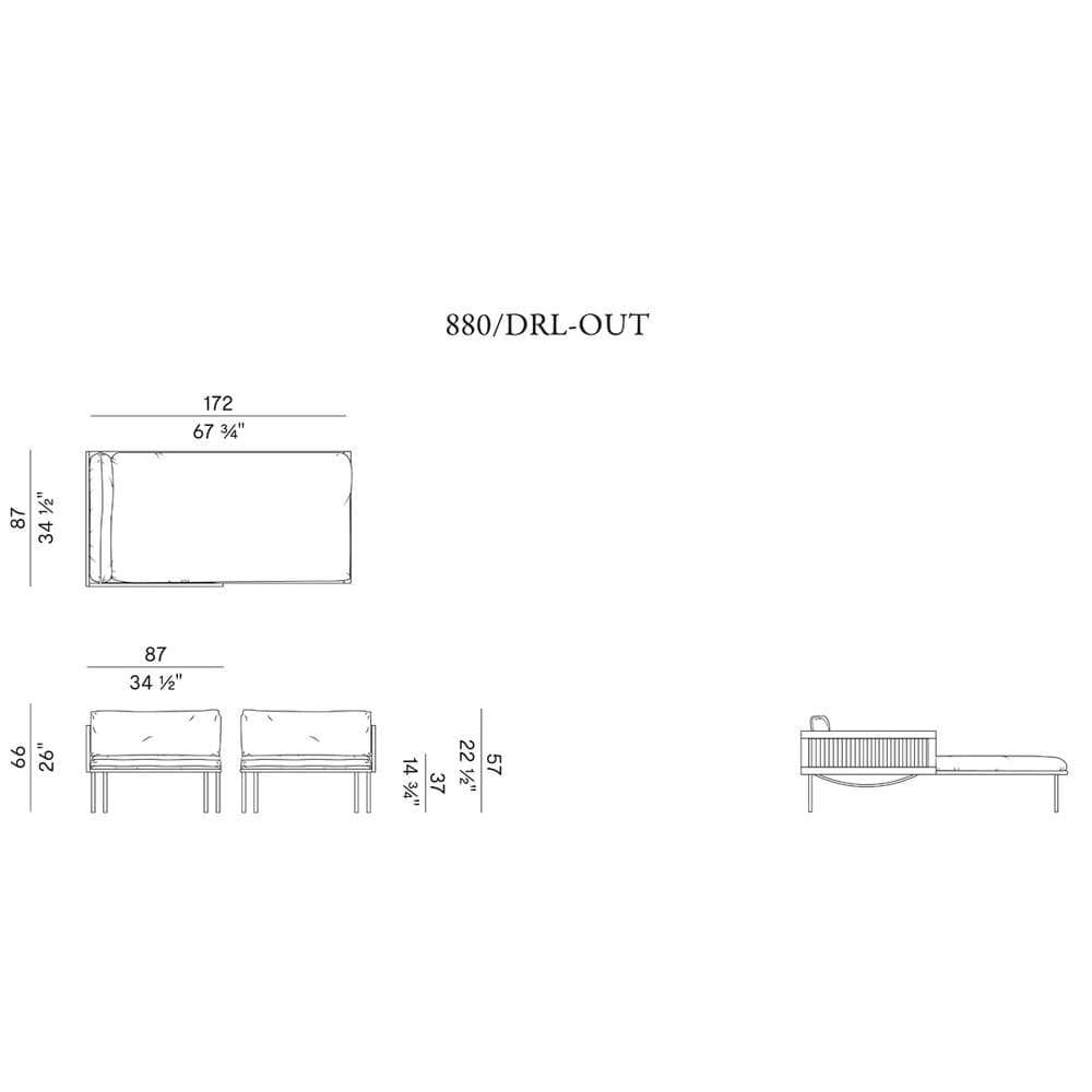 Loom 880 Drl Drm Outdoor Sofa By FCI London