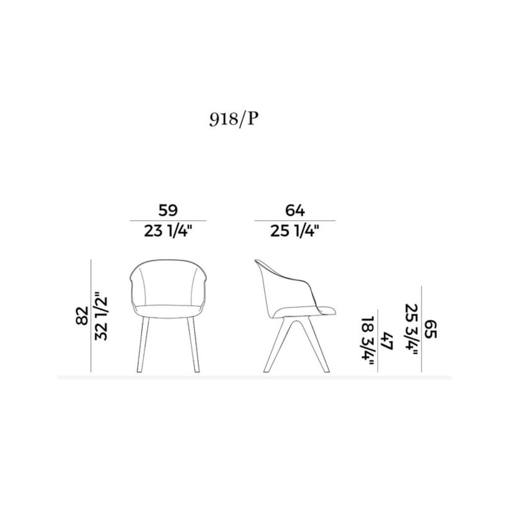 Lyz 918 Armchair by Potocco