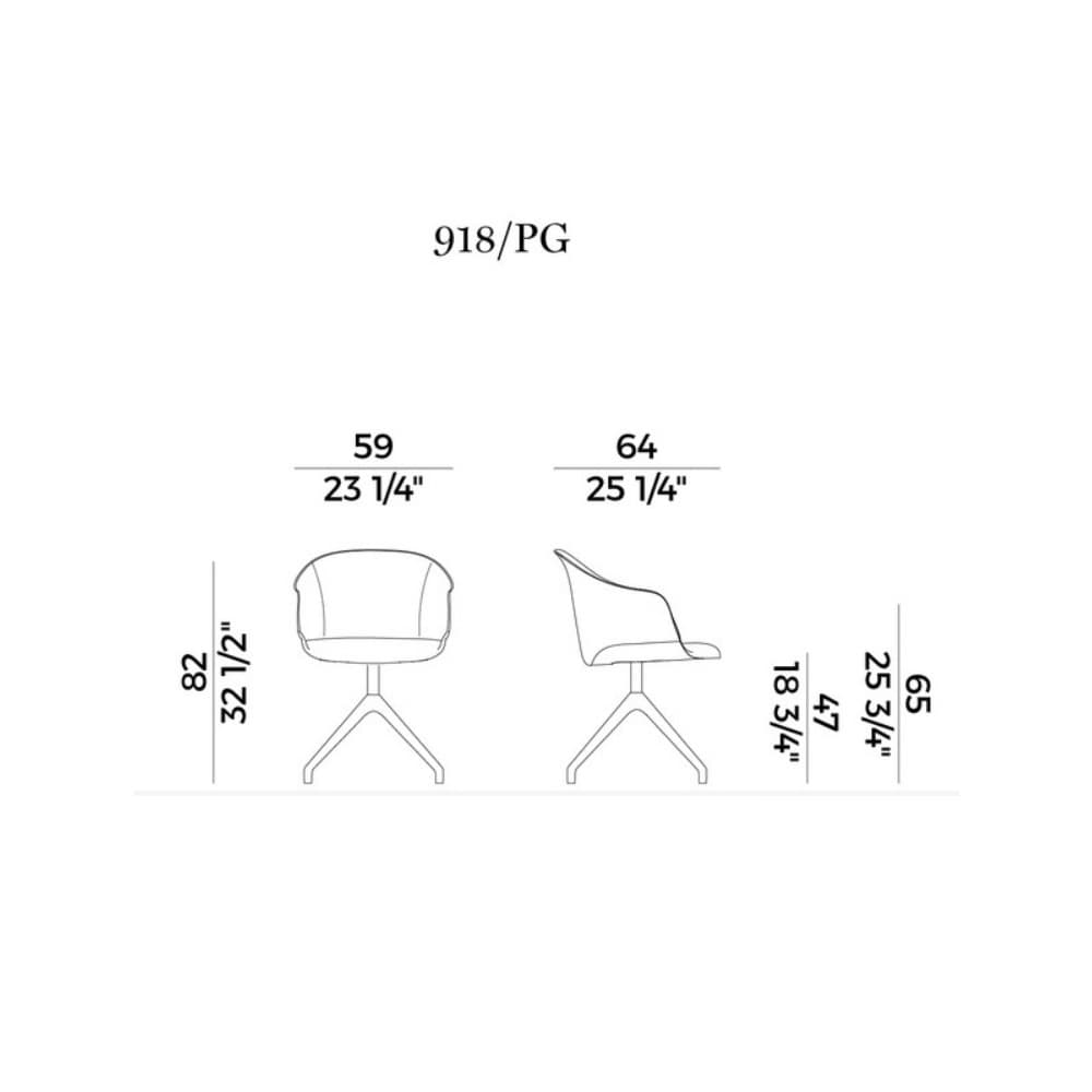 Lyz 918-Pg Armchair by Potocco