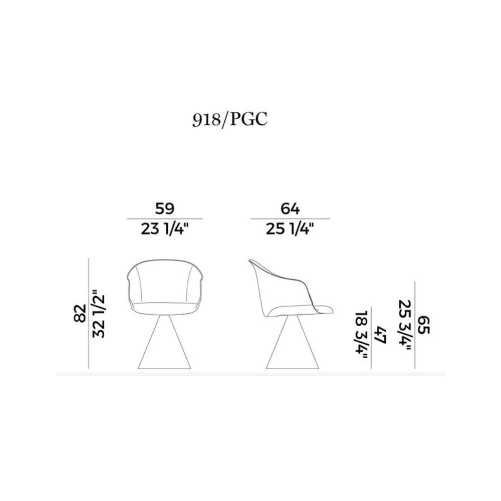 Lyz 918-Pgc Armchair by Potocco