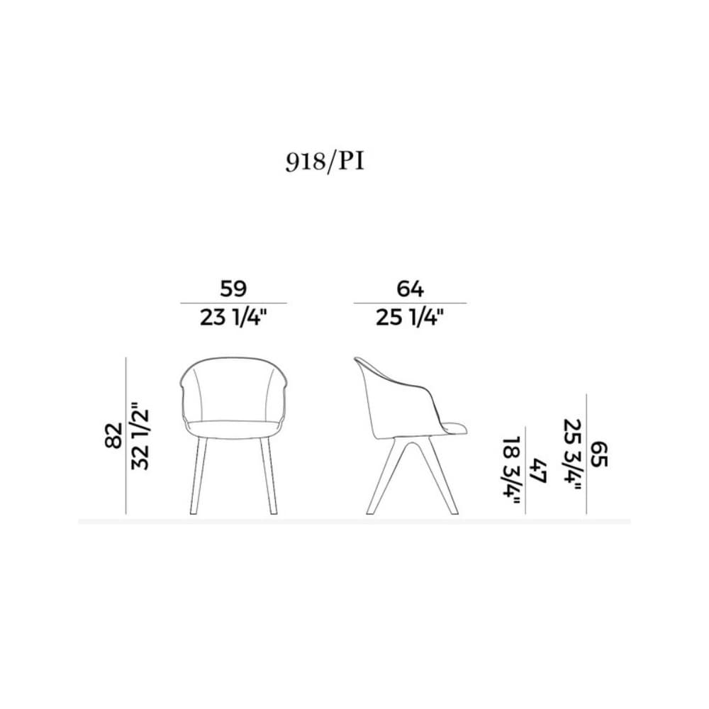 Lyz 918-Pi Armchair by Potocco