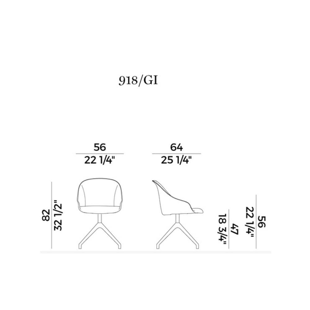 Lyz 918-Gi Dining Chair by Potocco