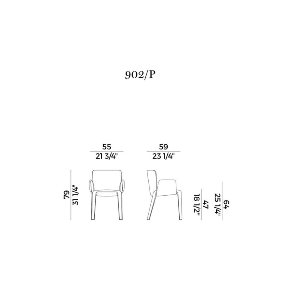 Lars 902-P Armchair by Potocco