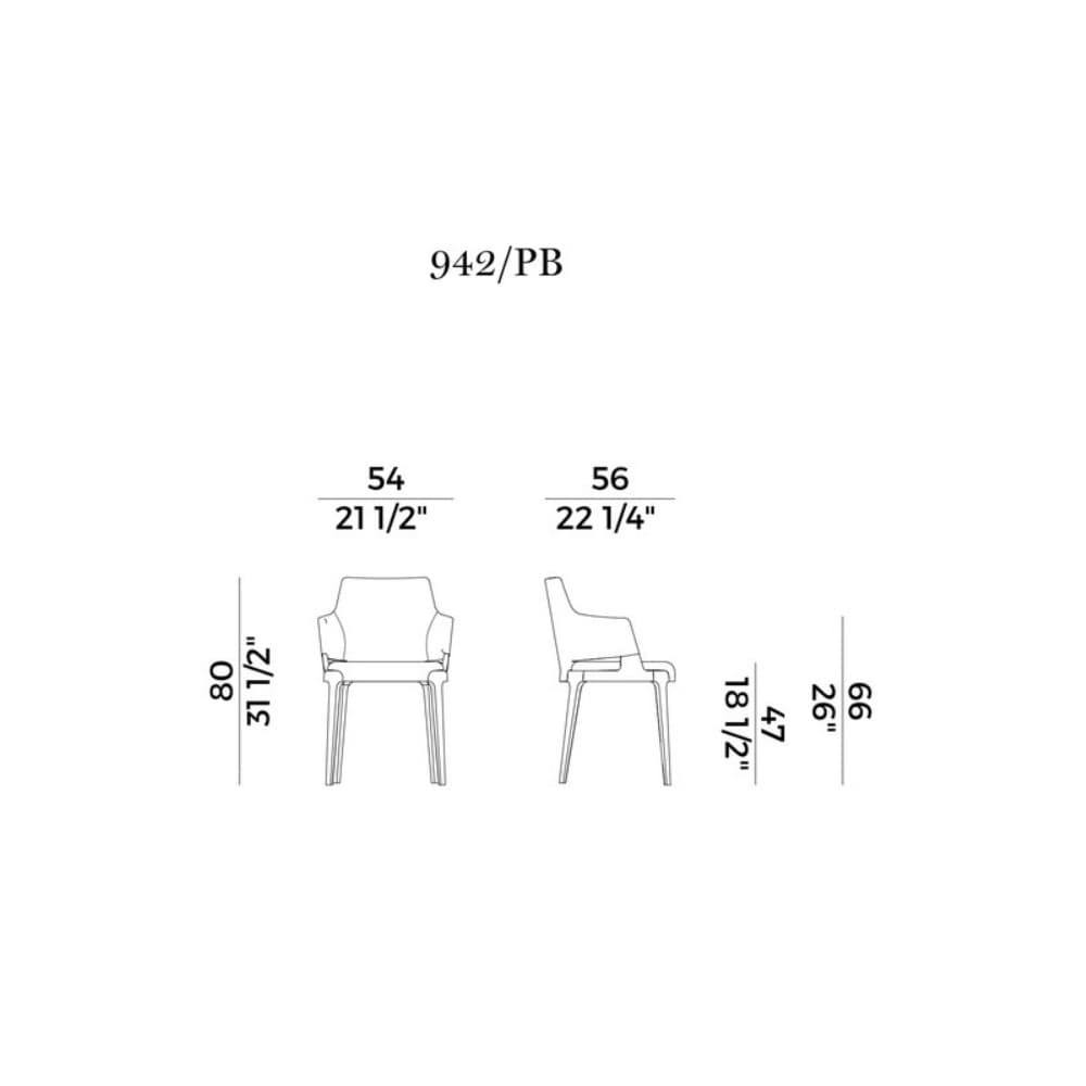 Velis 942-Pb Armchair by Potocco