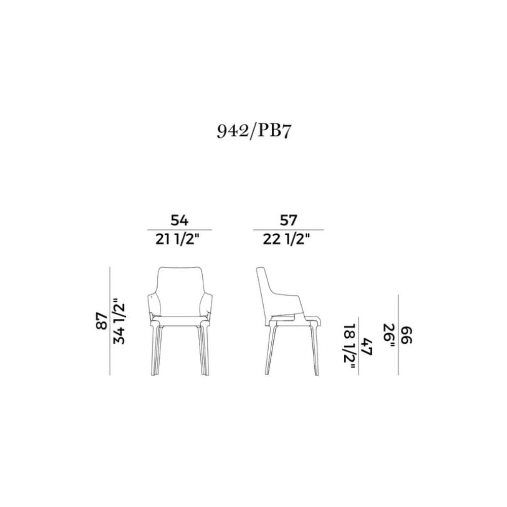 Velis 942-Pb7 Armchair by Potocco