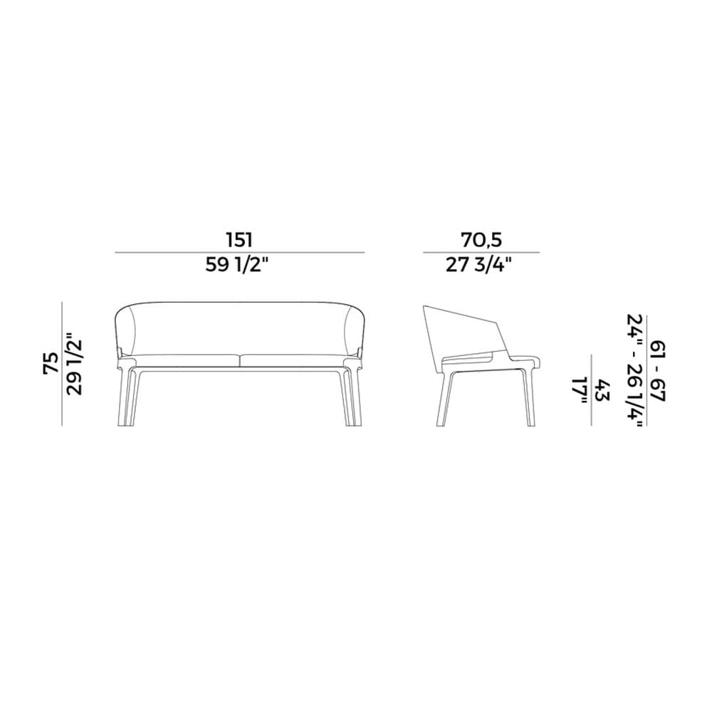 Velis 942-Da Sofa by Potocco